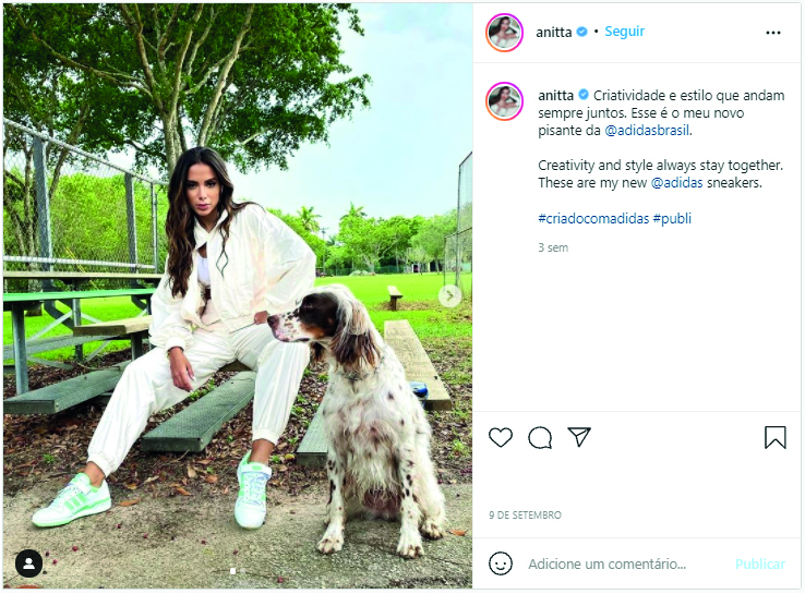 publipost anitta no instagram